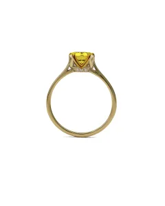 خانه سینری گلد گالری انگشتر سولیتر کویین زرد